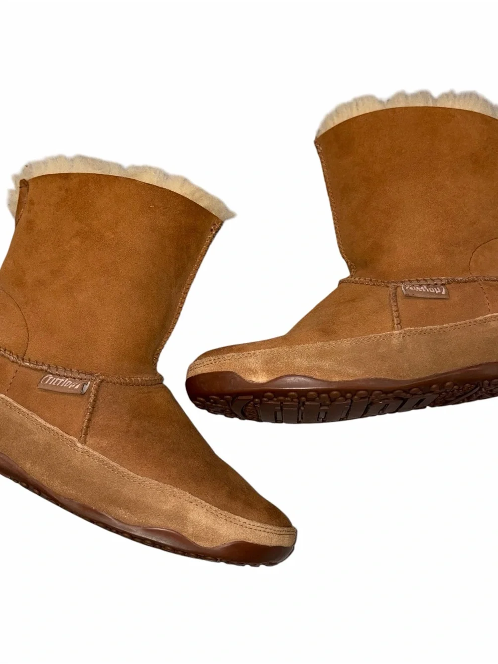 Fitflop Muk Luk Shearling Lined Suede Boots Shoes size 9
